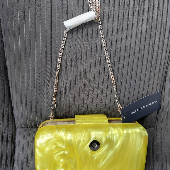 French Connection, Hard case yellow purse. - Picture 3 of 5